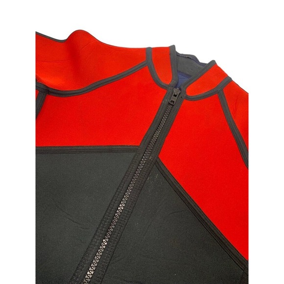 COUP! Women's SS‎ Neoprene Diving Wetsuit Shorty Front Zip Black/Red L READ - Picture 1 of 5